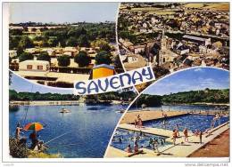 SAVENAY  -  4 Vues  :  Camping Du Lac - L´Eglise - Vue Panoramique Aérienne - Le Lac - La Piscine - N° C  44195 007 7118 - Savenay