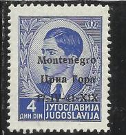 OCCUPAZIONE ITALIANA ITALY ITALIA MONTENEGRO 1941 SOPRASTAMPATO OVERPRINTED  4 D MNH - Montenegro