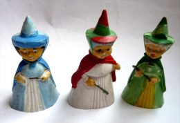 3 FIGURINES  JIM WALT DISNEY LES 3 FEES DE LA BELLE AU BOIS DORMANT - FLORA PAQUERETTE PIMPRENELLE - Disney