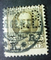 DANMARK 1907: Mi 56, PERFIN, O - FREE SHIPPING ABOVE 10 EURO - Used Stamps