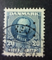 DANMARK 1907: Mi 55, PERFIN, O - FREE SHIPPING ABOVE 10 EURO - Used Stamps