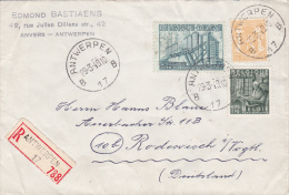 710+768+772 Op Brief Aangetekend Met Stempel ANTWERPEN 17  (VK) - 1948 Esportazione