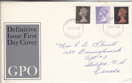 Great Britain FDC 1967 Definitives 4p, 1sh, 1sh9p Postmark London W.C. - 1952-1971 Pre-Decimal Issues
