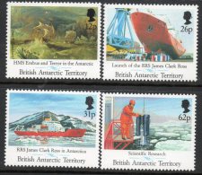 British Antarctic Territory 1991 - Maiden Voyage Of James Clark Ross SG200-203 MNH Cat £7.25 SG2015 - Andere & Zonder Classificatie