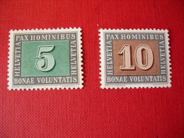 TIMBRE  SUISSE YVERT N°405*.406* - Unused Stamps