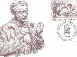 Lot De 4 Pseudo Entier Série Limitée Buste En Bronze De Léon Gérome Par L. Bernstamm Gravure Combat De Coq. - Colecciones Completas