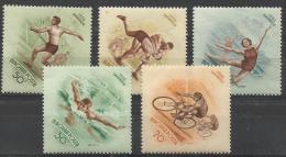 HUNGARY - 1953 Sports. Scott 1057-61. Mint Lightly Hinged * - Unused Stamps