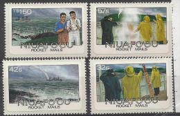 TONGA, NIUAFO'OU - 1985 Rocket Mail - Ships. Scott 60-3. MNH ** - Tonga (1970-...)