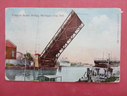 Michigan City In  Franklin Street Bridge 1911 Cancel      Ref 971 - Otros & Sin Clasificación