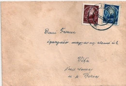 COAT OF ARMS STAMPS ON COVER, 1949, ROMANIA - Lettres & Documents