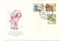 GIRAFFES, RINOCEROS, ZEBRA, ELEPHANT, ZOO, 3X SPECIAL COVERS, OBLIT. CONC, 1975, ROMANIA - Giraffe