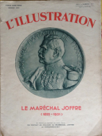 Revue - L'illustration - Le Marechal Joffre - Janvier 1931 - French