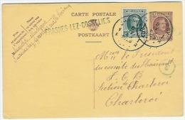 Griffe FRASNES-LEZ-GOSSELIES Sur Entier Houyoux Charleroi 8.IV.1926 - Brieven En Documenten