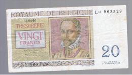 BELGICA -  20 Francs  1956  P-132 Serie L - Da Identificare