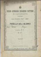 CALTANISSETTA REGIO GINNASIO R. SETTIMO ANNO 1909-10 TIP.OMNIBUS F.LLI ARNONE - Diplomas Y Calificaciones Escolares