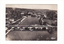 Carte 1950 CHAMPS / VUE AERIENNE AU PONT DE L'YONNE ET PANORAMA SUR LE VILLAGE - Champs Sur Yonne