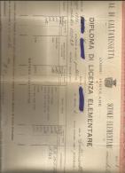 CALTANISSETTA: DIPLOMA LICENZA ELEMENTARE 13.10.1920 CM 43 X 31 - Diploma & School Reports
