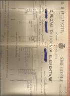 CALTANISSETTA: DIPLOMA LICENZA ELEMENTARE 13.10.1920 CM 43 X 31 - Diplomas Y Calificaciones Escolares