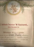 CALTANISSETTA R. IST. TECNICO M. RAPISARDI 1926 ALUNNO PERRI DAVIDE - ATTESTATO II GRADO - Diplômes & Bulletins Scolaires