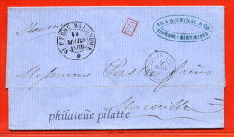 MARTINIQUE LETTRE DE 1860 DE SAINT PIERRE POUR MARSEILLE - Covers & Documents
