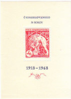 CECOSLOVACCHIA CESKOSLOVENSKO 1968 ANNIVERSARIO INDIPENDENZA - BF INTEGRO - Blocs-feuillets