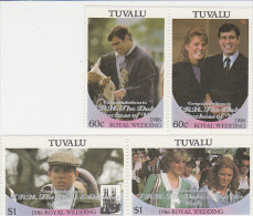 Tuvalu 1986  Congratulations To T.R.H. Duke & Duchess Of  York Set  MNH - Tuvalu