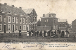 HOUDENG-AIMERIES : Nouvelles Ecoles Communales - RARE CPA - Cachet De La Poste 1904 - La Louvière