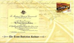 AUSTRALIA SPECIAL FDC TRANS AUSTRALIAN RAILWAY TRAIN  1 STAMP OF 55 CENTS  DATED 07-05-2010 CTO SG? READ DESCRIPTION !! - Storia Postale