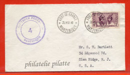 MARTINIQUE LETTRE CENSUREE DE 1940 DE FORT DE FRANCE POUR GLEN RIDGE ETATS UNIS - Covers & Documents