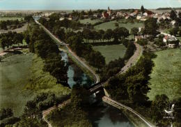 CPSM  DAMPIERRE      Un Coin Du Village  Avec Le Pont Du Chemin De Fer Et Ses Environs - Dampierre