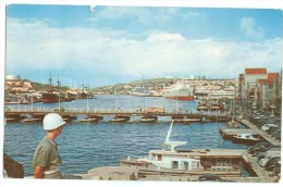 Willemstad, Curacao, N.A., Showing Santa Anna Bay And Pontoon Bridge, 1959 Used Postcard [13949] - Curaçao