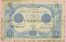 5 Francs Bleu, Ref Fayette 2-25 TTB - 5 F 1912-1917 ''Bleu''