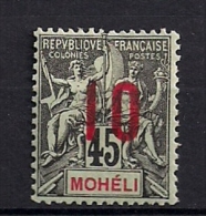 MOHELI, AÑO 1912, YVERT 21A *, COLONIAS FRANCESAS, ALTO VALOR DE CATÁLOGO - Altri & Non Classificati