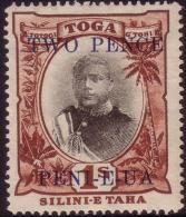 #h926 - Early Tonga 1923  2d Ovpt SG 67b -  MNG  - Missing Hyphen Before Taha - Cat £375.00 - Tonga (1970-...)