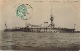 CPA TRANSPORT BATEAU DE GUERRE - "L"Amiral Trébouart" Garde Côte Cuirassé - Onderzeeboten