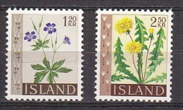 Q1204 - ISLANDE ICELAND Yv N°303/04 ** FLEURS - Nuovi