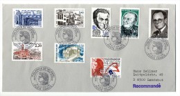 France 1985 - 1988, Registered Cover, Finlandia ´88 - Europa - CEPT - Famous People - Cartas & Documentos