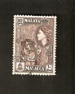 R13-5-1. Malaysia, Malaya - Malacca 1957 - 1958 - Queen Elizabeth II - Malacca