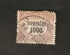 R13-5-2. Magyar Kir. Posta, 1000 Hivatalos 1921 - 1923 - Filler - Dienstzegels