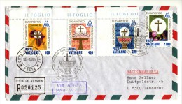 Vaticano Vatikan Vaticane 1985, Registered Air Mail (FDC), XLIII Congresso Eucaristico Internazionale - Nairobi 85 - Cartas & Documentos