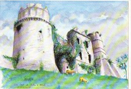 64 BIDACHE  CHATEAU  DE GRAMONT  FACADE OUEST  Aquarelle De GEORGES.GIACOMINI - Bidache