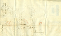 Belgique - Précurseur Stavelot Vers Francomont Du 02/09/1847, Oblitéré "STAVELOT", Griffe "SR" Rouge, Superbe, See Scan - 1830-1849 (Unabhängiges Belgien)
