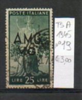 TRIESTE A AMG VG 25 LIRE  USATO - Used