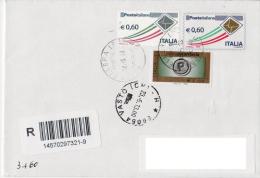 ITALIA ~ Storia Postale ~ Busta Del 2013 ~ { 2009 - 0,60 € • Busta Che Spicca Il Volo - Prestampata Poste - Raccomand. } - 2011-20: Poststempel