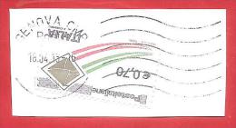 ITALIA REPUBBLICA USATO FRAMMENTO - 2013 - Posta Italiana - Serie Ordinaria - € 0,70 - ANNULLO GENOVA - 2011-20: Usati