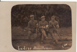 Carte Postale Photo Militaire Allemand-Lustige Mosellaner-Joyeux Mosellan-Croix-Rouge-Infirmier-MOSELLE-LORRAINE-F.LAPP - Andere & Zonder Classificatie