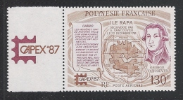 POLINESIA FRANCESE - 1987:  Valore Nuovo S.t.l. Da 130 F.di P.A. Emissione CAPEX 87 Con Vignetta - In Ottime Condizioni. - Ungebraucht