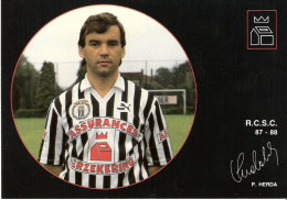 Football -P. Herda-R.Sporting Club Charleroi-1987/1988-Pub.CGER Assurances - Autografi