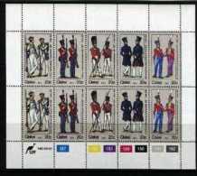 CISKEI, 1983, MNH Stamp(s), Military Uniforms  Nr(s). 47-51 (on Sheet) - Ciskei