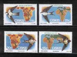 CISKEI, 1984, MNH Stamp(s), Migratory Birds,  Nr(s). 61-64 - Ciskei